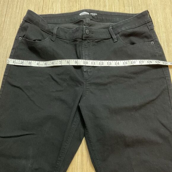 Old Navy Size 16 Mid Rise Super Skinny Black Stretch Denim Jeans - Picture 5 of 6